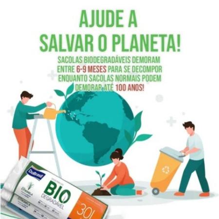 Imagem de Saco de Lixo 100 Litros Citronela Kit 40 Unidades Reforçado