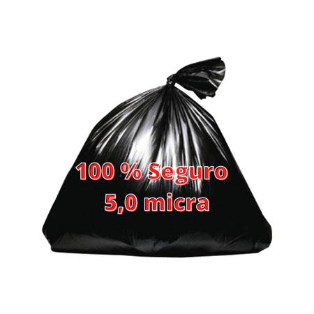 Imagem de Saco De Lixo 100 Litros Preto C/100 Unidades