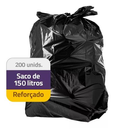 Imagem de Saco De Lixo 150 Litros Super Resistente 200 Un Simples