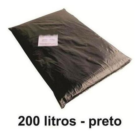 Imagem de Saco De Lixo 200 Litros Preto 200l Reforçado 0,2 Micra 15 Kg
