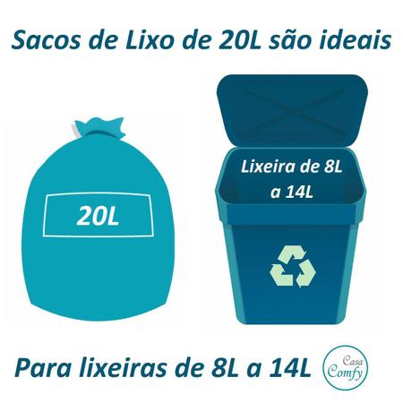 Imagem de Saco De Lixo 20L 40X45 Preto 0,4 Pct Com 100Un