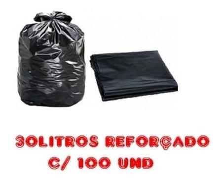Imagem de Saco De Lixo 30L Preto Reforçado 100 Unidades Fabricante