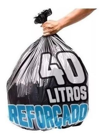 Imagem de Saco De Lixo 40 Litros 100 Un Preto - Aprox 2,200 Kg