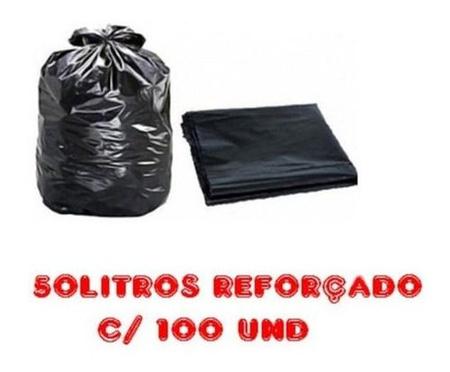 Imagem de Saco De Lixo 50l Preto Reforçado 100 Unidades Fabricante