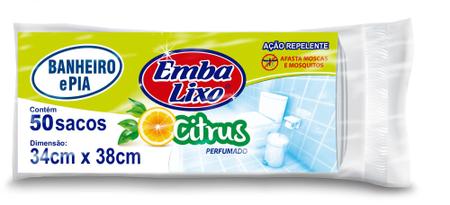 Imagem de Saco de Lixo Citrus para Pia e Banheiro 50 Unid. Embalixo