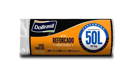 Imagem de Saco de Lixo DoBrasil Preto em Rolo Perfumado 50L c/20 sacos