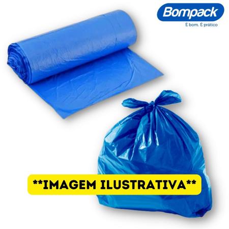 Imagem de Saco de Lixo em Rolo Picotado Azul Perfumado Roll Bompack