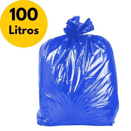 Imagem de Saco De Lixo Extraforte Azul 100 Litros 75Cm X 105Cm - 10Un