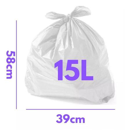 Imagem de Saco de Lixo Neutralizador Odores 15 Litros 60 Sacos 39x58cm