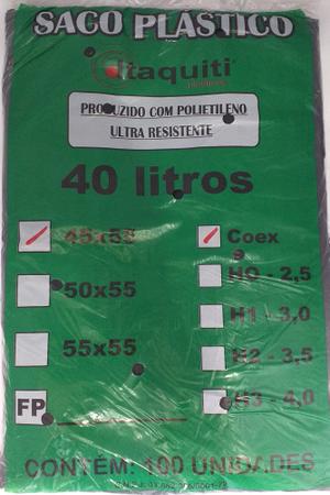 Imagem de Saco de Lixo Preto 40 Litros com 500 und