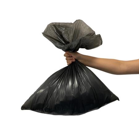 Imagem de Saco de lixo preto 60 litros Rolo reciclado Econômico Zibag com 100 unidades