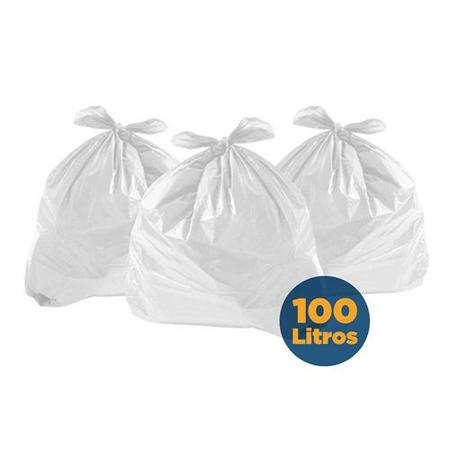 Imagem de Saco De Lixo Transparente 100 Litros Reforcado 100 Unidades