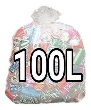 Imagem de Saco De Lixo Transparente 100L Reforçado 100Un