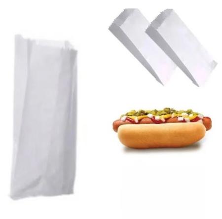 Cachorro Quente / Hot Dog Saco Branco Com 100 Unidades