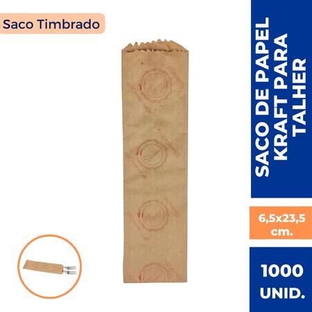 Imagem de Saco De Papel Mono ou Kraft Para Talher com 1000 unidades