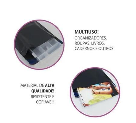 Imagem de Saco Envelope Preto De Segurança 30X40 100 Unidades