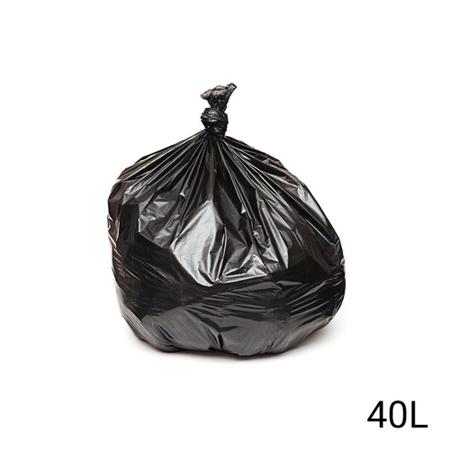 Imagem de Saco p/ lixo 40 litros preto 20 unidades