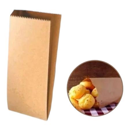 Imagem de Saco papel semi kraft 3 kg c/ 500 un pardo paes salgados