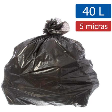 Imagem de Saco para Lixo 040L Preto 55X59CM 5MICRAS