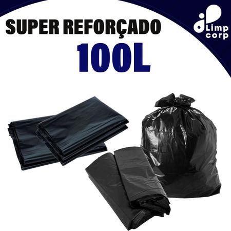 Imagem de Saco para Lixo - 100 Litros - Super Reforçado - 100 unidades