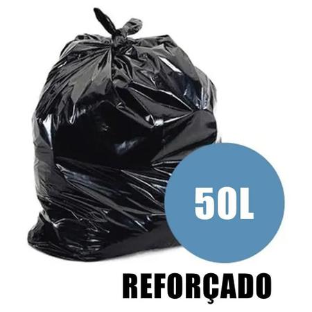 Imagem de Saco Para Lixo 50L Reforcado Preto Rolo C/30