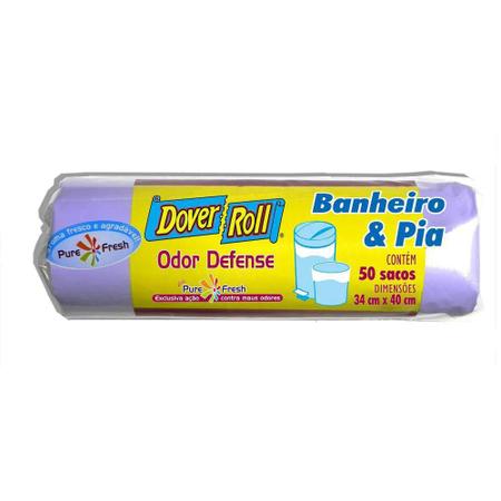 Imagem de Saco Para Lixo Dover Roll Banheiro & Pia 34 X 40cm Com 50Un