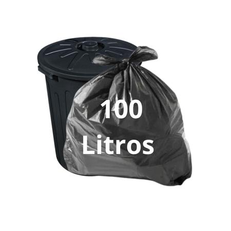 Imagem de Saco Para Lixo Reforçado 5 Pacotes  15 30 50 100 200 Litros