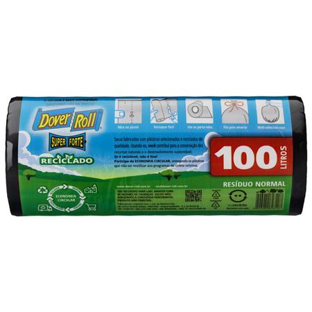Imagem de Saco Para Lixo Super Forte Reciclado 100L 10un - Dover Roll