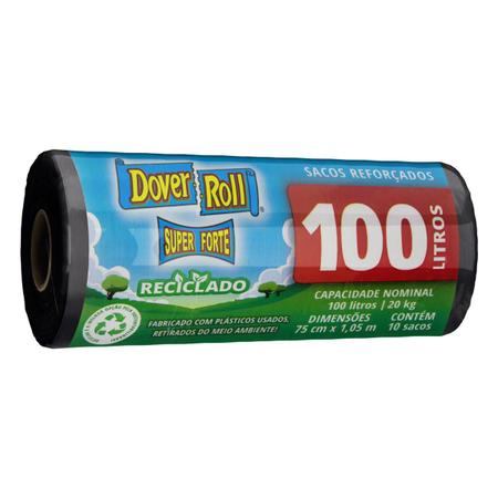 Imagem de Saco Para Lixo Super Forte Reciclado 100L 10un - Dover Roll