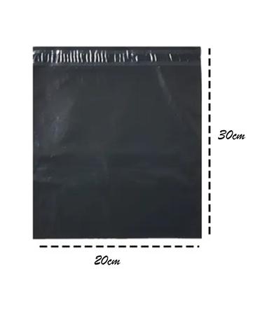 Imagem de Saco Plástico Preto Lacre de Segurança Correio 20x30 80 Un