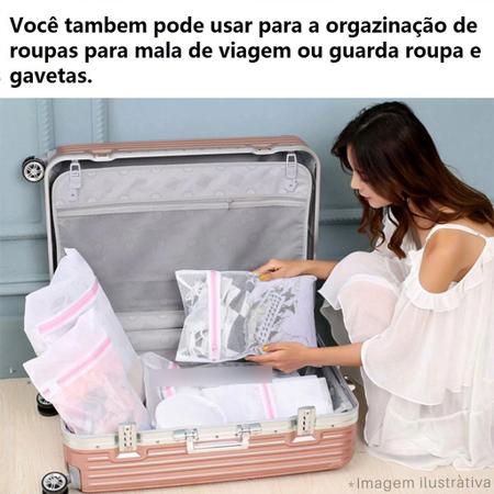 Imagem de Saco Protetor Para Lavar Roupa Delicada De Bebê Saquinho De Lavadora Para Roupa Intima