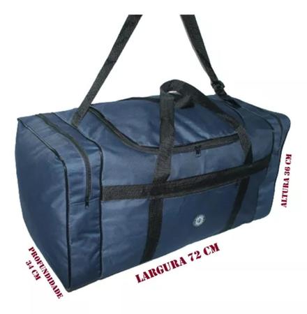 Imagem de Sacola de viagem bolsa grande mala mudança férias bagagem de mão extra grande azul marinho cod 6033