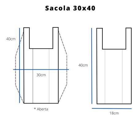 Imagem de Sacola Logo Volte Sempre P/ Mercado E Loja 30x40 C/1.000u