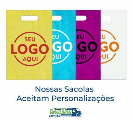 Sacola Plástica Boca De Palhaço Reta ul 40X50 100 Unidades - Envelopes Express Imagem de Sacola Plástica Boca De Palhaço Reta ul 40X50 100 Unidades