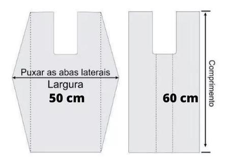 Imagem de Sacola plástica branca virgem grande 50x60 c/ 1000 unidades