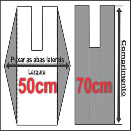 Imagem de Sacola Plástica Virgem Branca 50X70 cm - Fd c/ 2,5kg - Super Reforçada