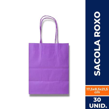 Imagem de Sacola roxo (17,5x8,5x21,5cm) c/ 30 un.