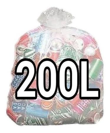 Imagem de Sacos De Lixo Transparente 200L Reforçado 100Un