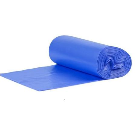 Imagem de Sacos p/ Lixo 50 Unidades Rolo Plástico Lixeira Azul Grande 50L Capacidade Descartável Reforçado