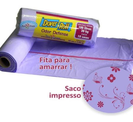 Imagem de Sacos Para Lixo Anti Odor Cheiro Defense Banheiro E Pia 50un