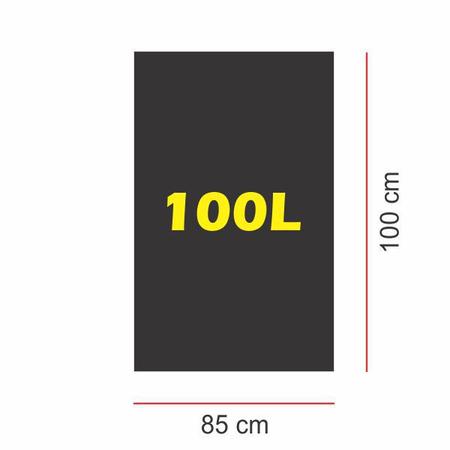 Imagem de Sacos para lixo preto 100L reforçado pacote com 100 unidades