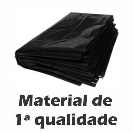 Imagem de Sacos para lixo preto 60L reforçado pacote com 10 unidades