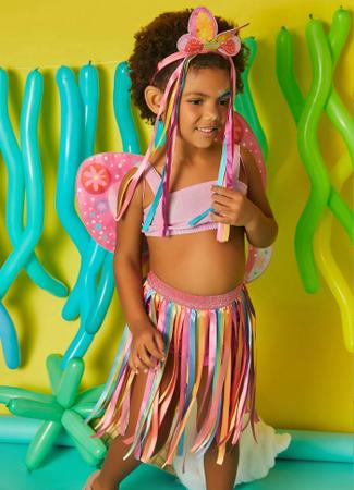 Saia Acoplada Carnaval Borboleta Alphabeto Saia Feminina