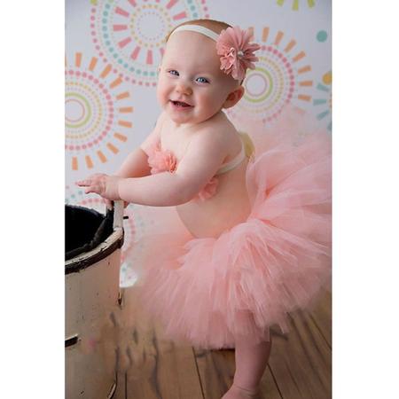 Imagem de Saia bailarina com tiara e top  rosa bebê