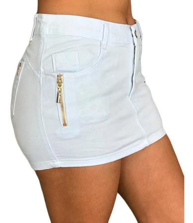 Saia miller cheap jeans branca
