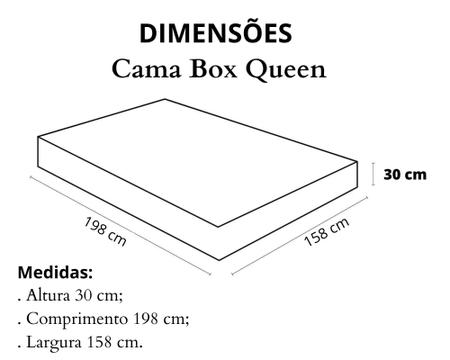 Imagem de Saia Elástica Box Modelo Fit Tamanho Queen Malha 100% Algodão