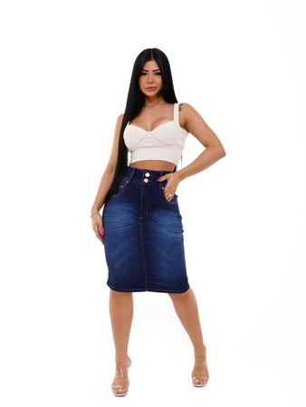 Saia jeans simples sale