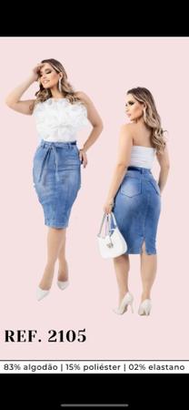 Saia jeans com hotsell amarração na cintura
