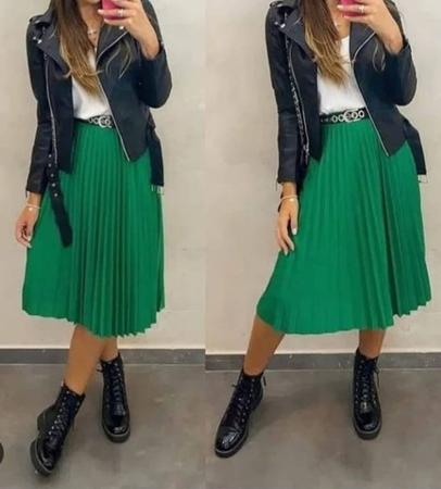 Saia plissada hotsell midi tendencia 2019