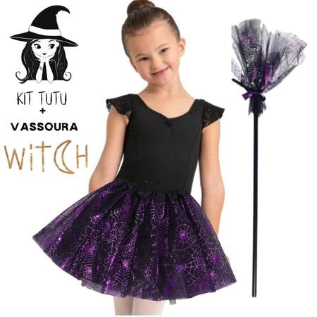 Vassoura de Bruxa Fantasia Halloween